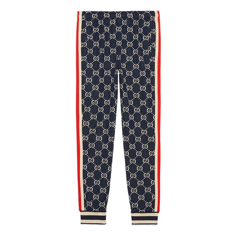 gucci jersi ali express|Cotton fleece jogging pant in black .